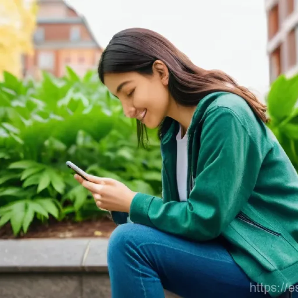 시민과학 기여를 위한 도구 및 앱 - **Prompt 1: Urban Nature Discovery with a Mobile App**
    "A bright, detailed photograph of a young...