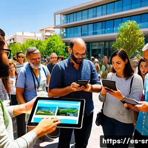 Home 26 시민과학 프로젝트의 성공 전략 - A vibrant community workshop scene in a modern urban setting in Spain, featuring diverse participant...